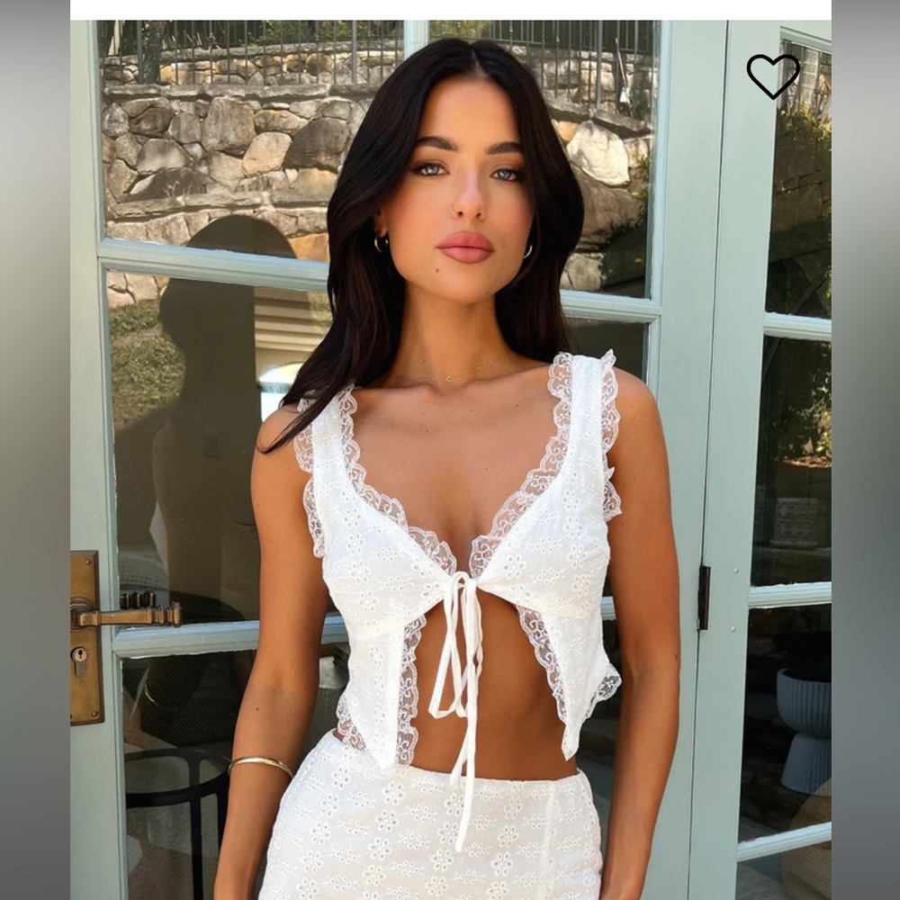 Lana Crop Vest - White - Size 6